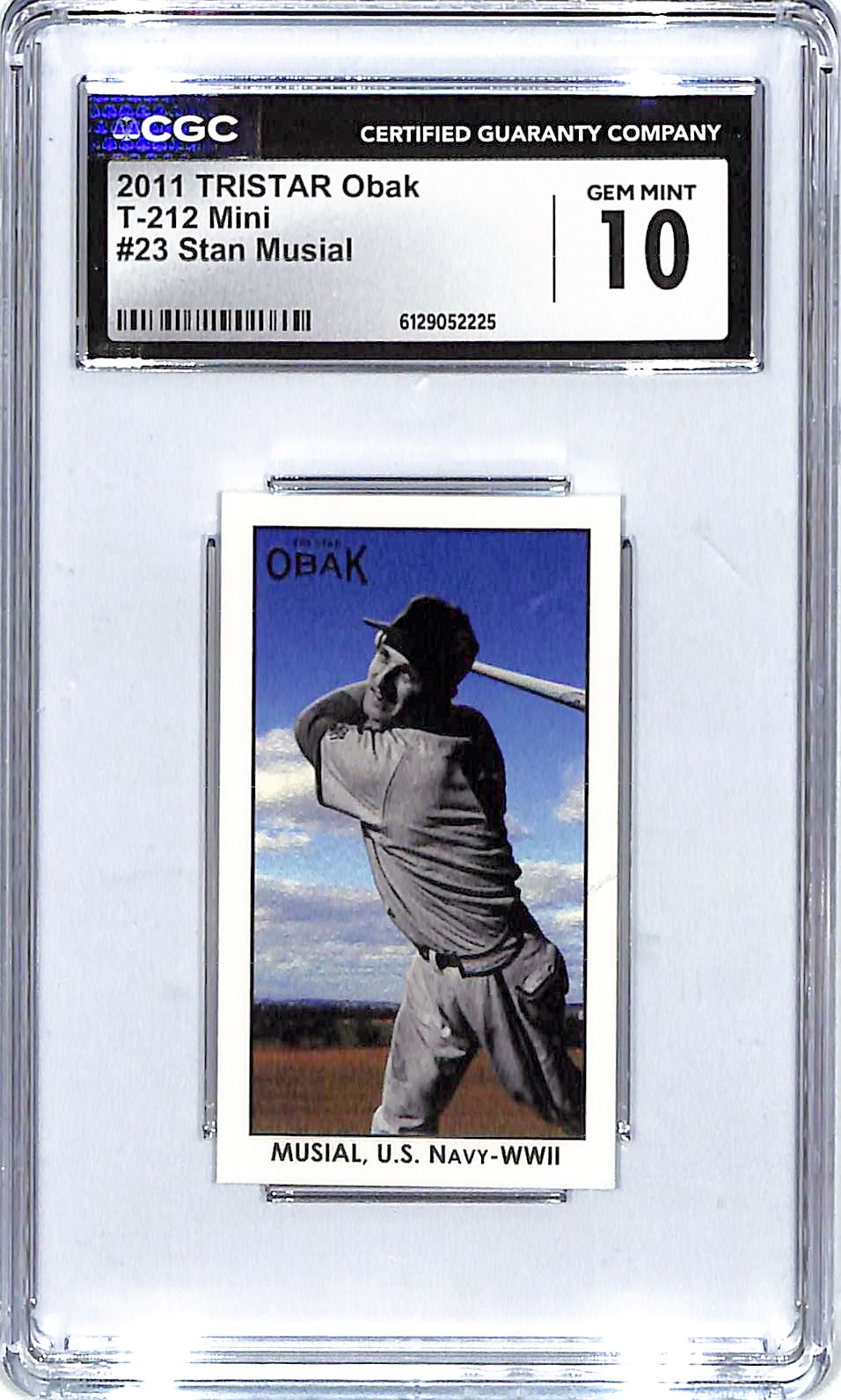 2011 Stan Musial TRISTAR Obak T-212 Mini #23 CGC Gem Mint 10