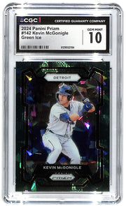 2024 Kevin McGonigle Panini Prizm Green Ice #142 CGC Gem Mint 10