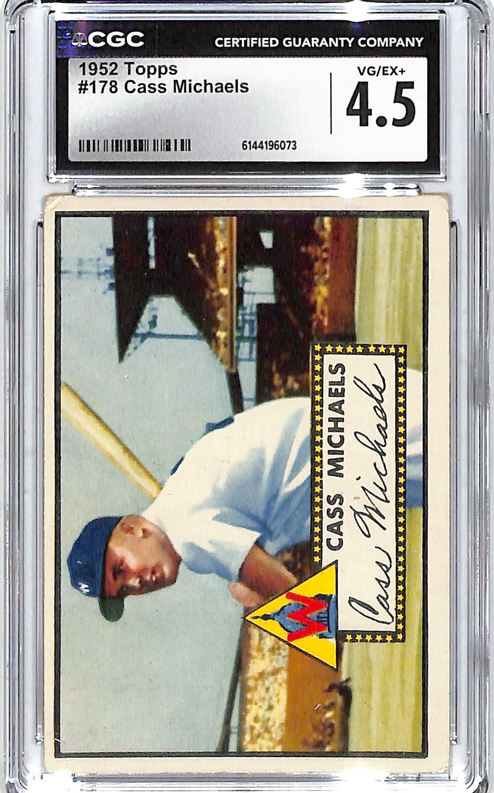 1952 Cass Michaels Topps #178 CGC Very Good 4.5