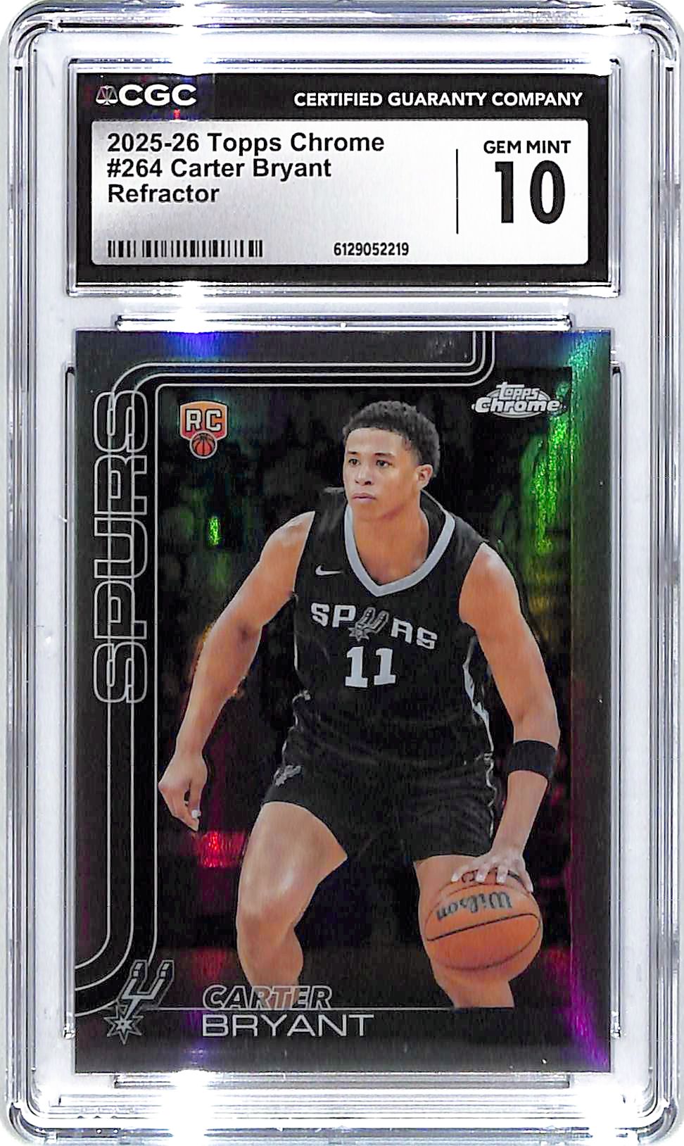 2025-26 Carter Bryant Topps Chrome Refractor #264 CGC Gem Mint 10