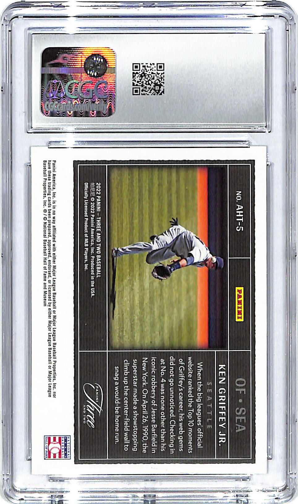 2022 Ken Griffey Jr. Panini Three and Two All-Hands Team #AHT-5 CGC Gem Mint 10