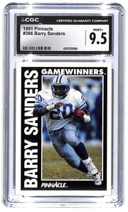 1991 Barry Sanders Pinnacle #366  Mint CGC Plus 9.5