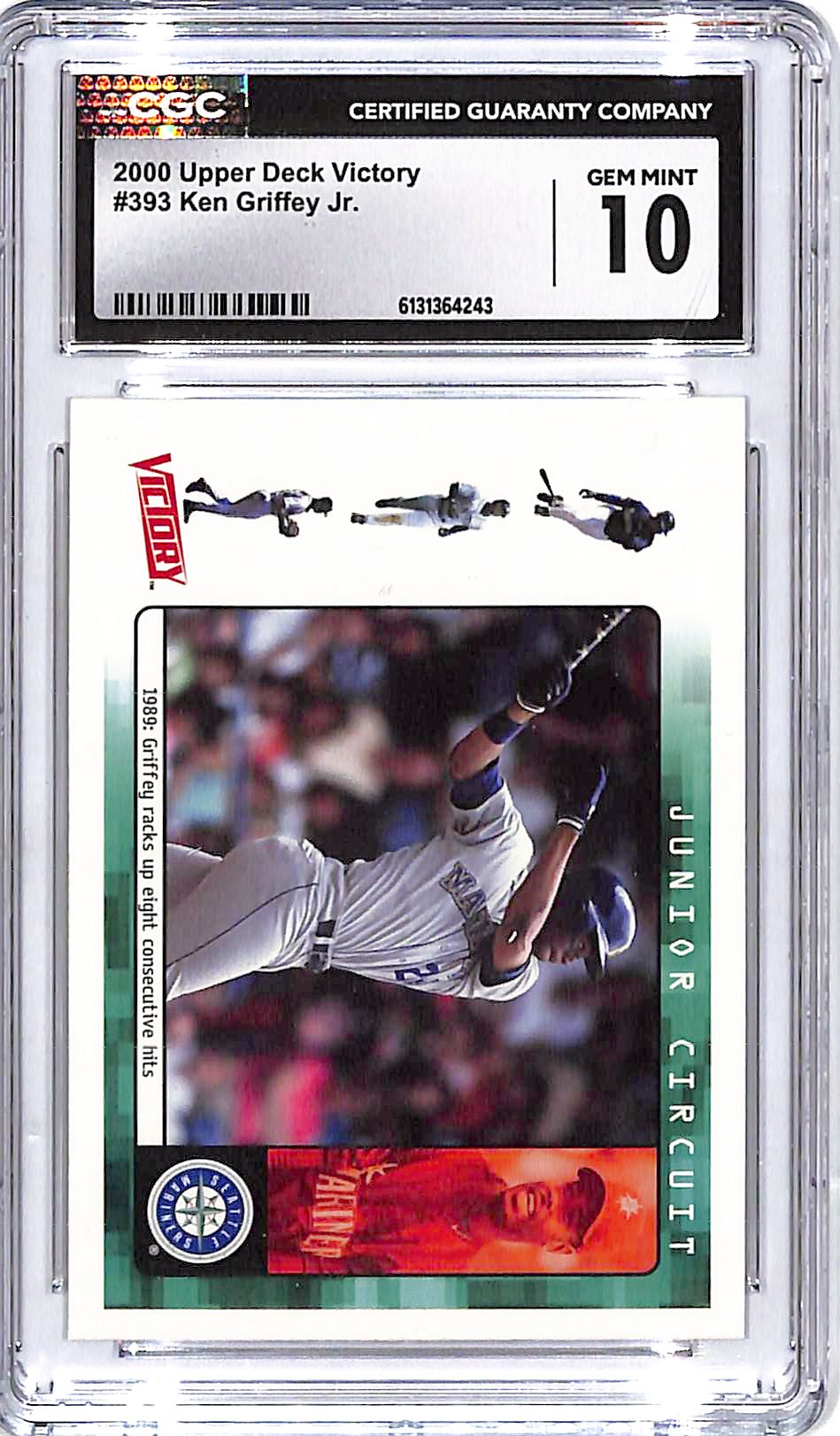 2000 Upper Deck Victory Ken Griffey Jr #393 CGC 10 Mariners