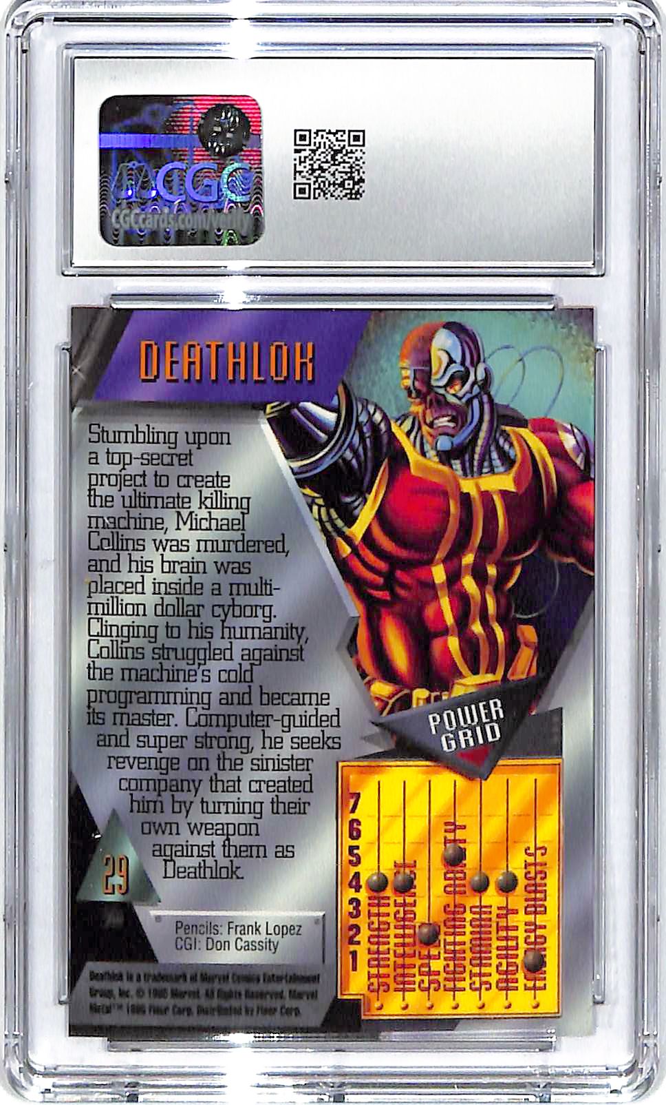 1995 Deathly Fleer Marvel Metal Inaugural Edition #29 CGC Gem Mint 10