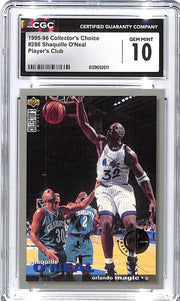 1995-96 Shaquille O'Neal Collector's Choice Player's Club CGC Gem Mint 10