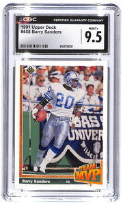 1991 Barry Sanders Upper Deck #458 CGC Mint Plus 9.5