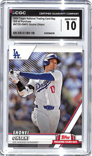 2024 Shohei Ohtani Topps National Card Day #NTCD-GWP2 CGC Gem Mint 10