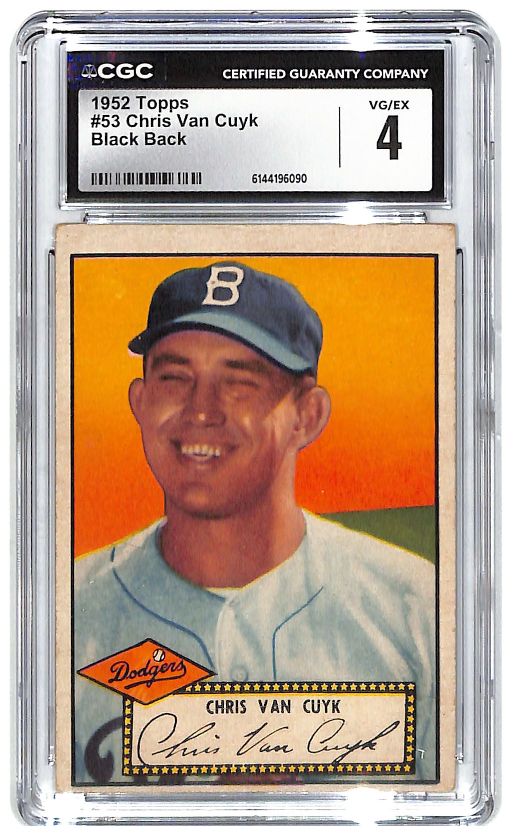 1952 Chris Van Cuyk Topps #53 CGC Very Good 4