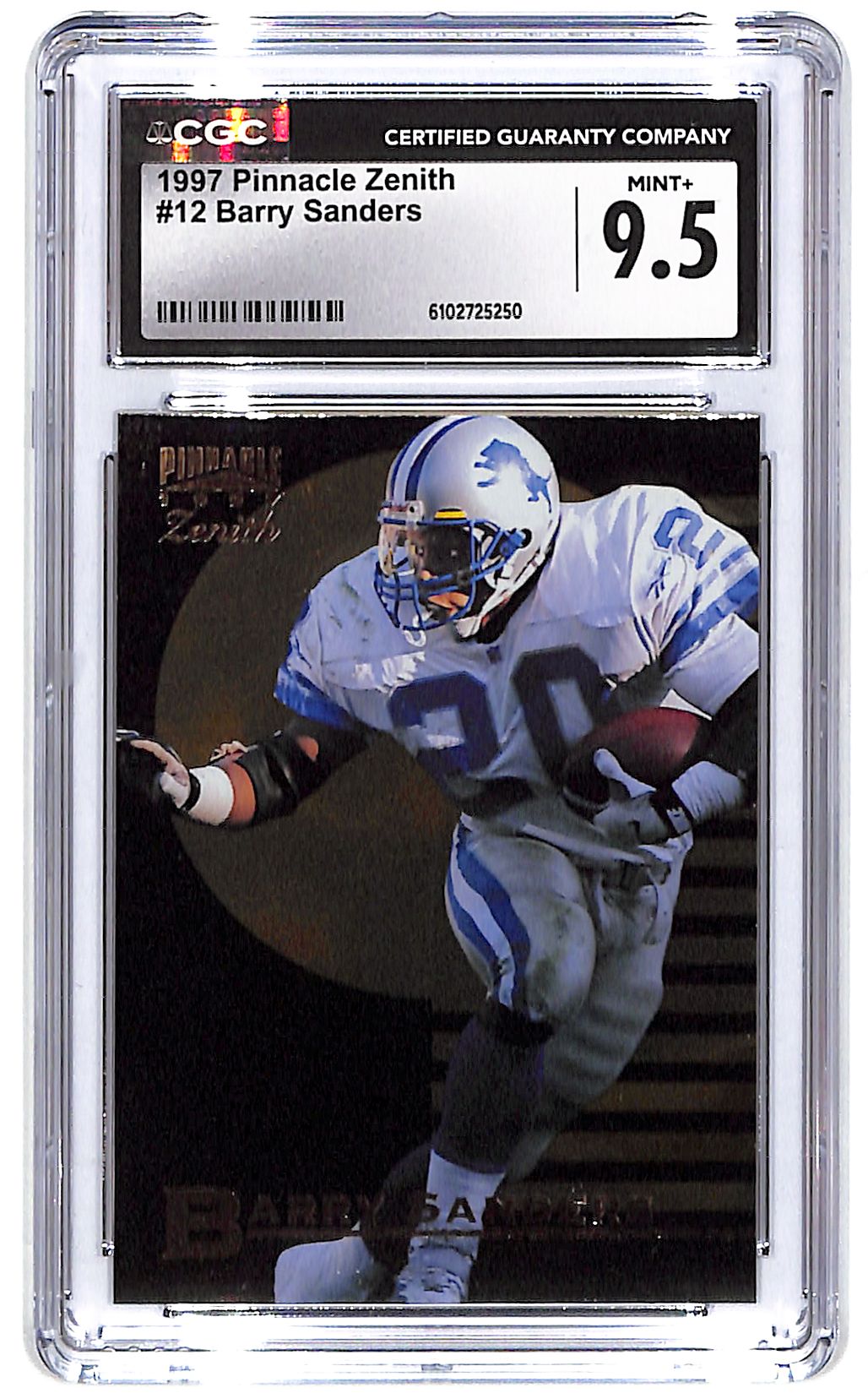 1997 Barry Sanders Pinnacle Zenith #12 CGC Mint Plus 9.5