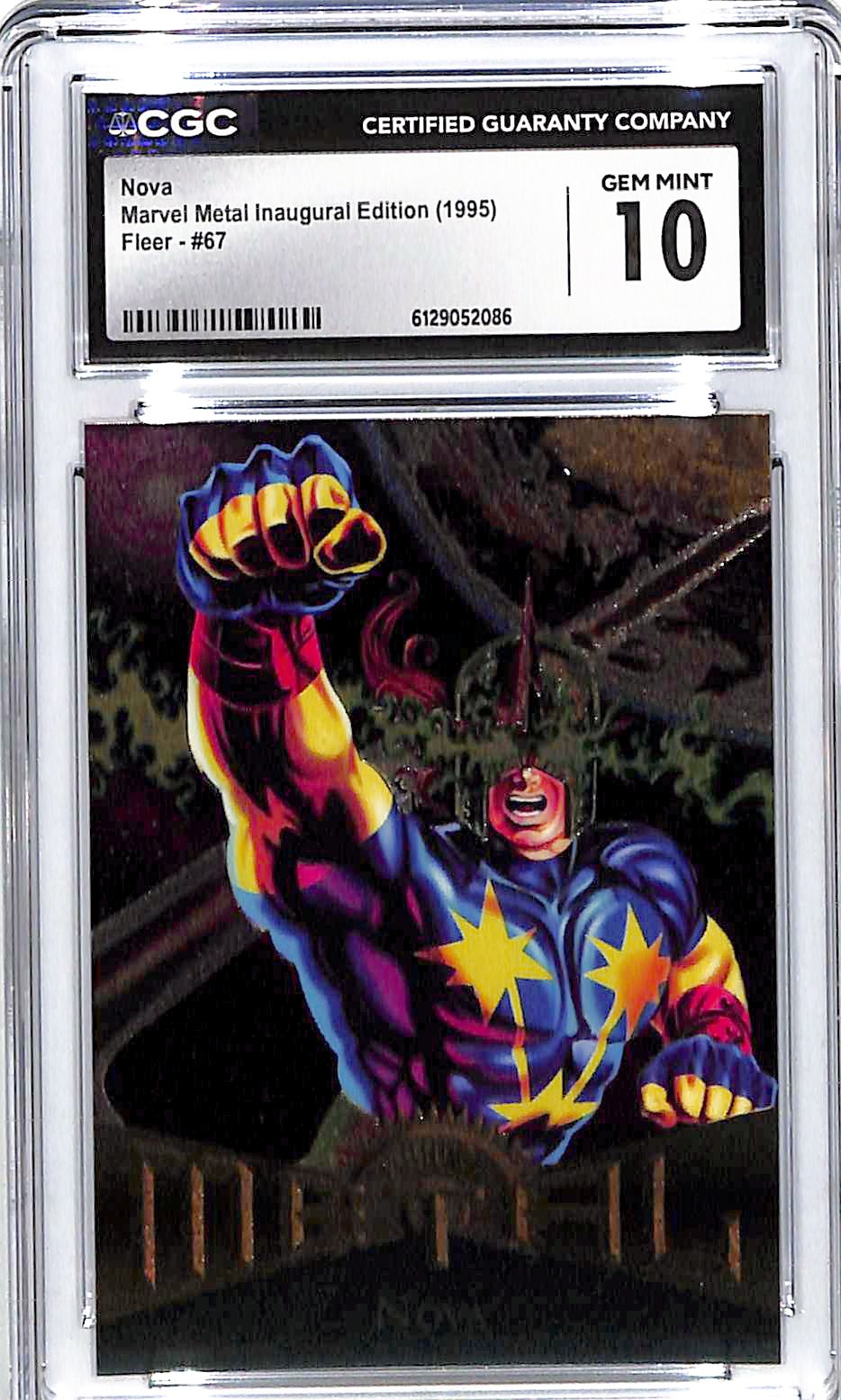 1995 Nova Fleer Marvel Metal Inaugural Edition #67 CGC Gem Mint 10