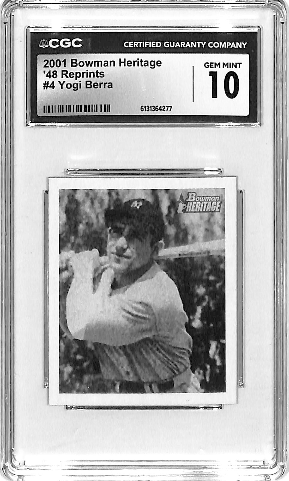 2001 Yogi Berra Bowman Heritage '48 Reprints #4 CGC Gem Mint 10