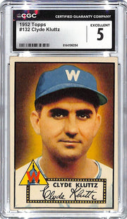 1952 Cyde Kluttz Topps #132 CGC Excellent 5