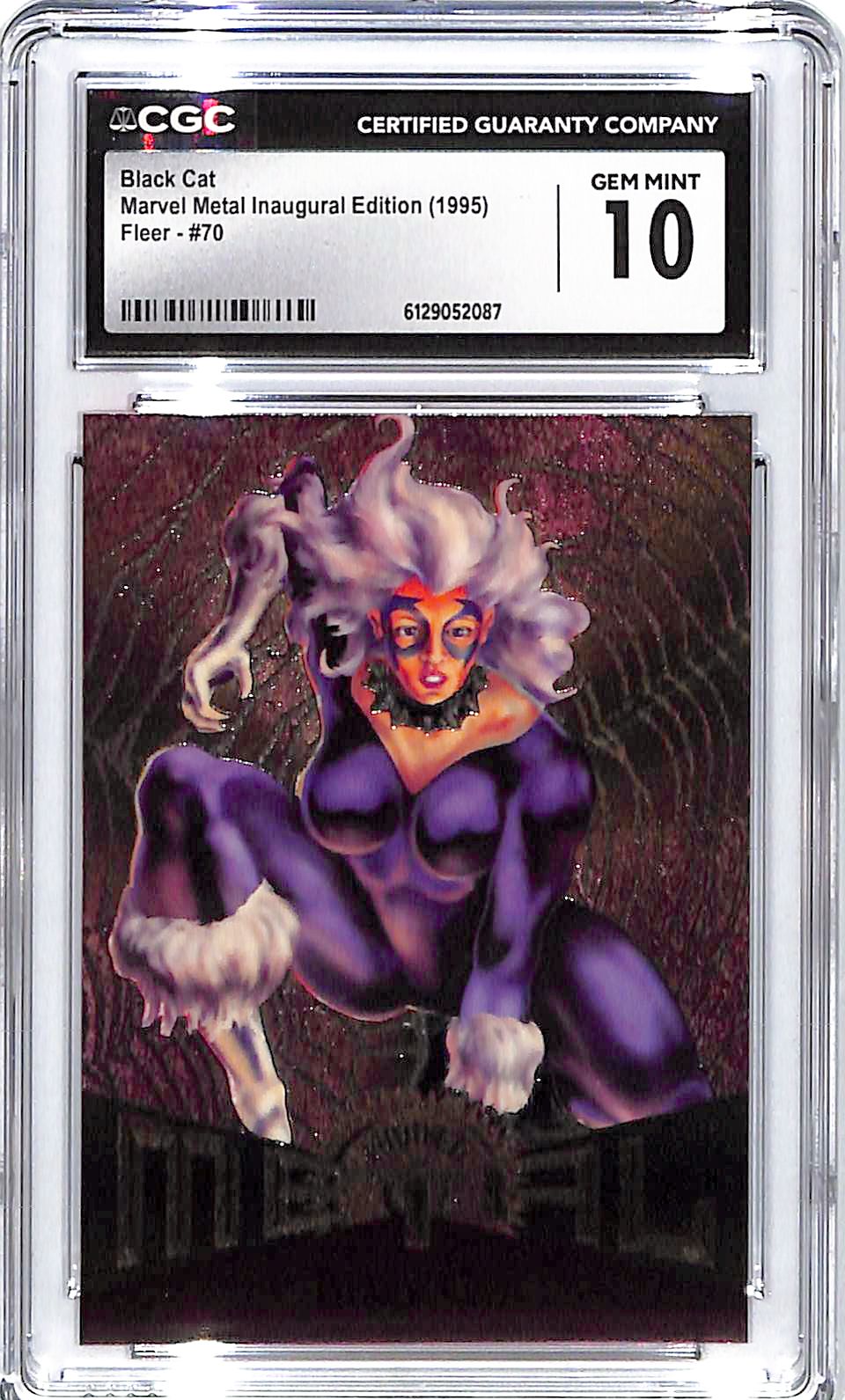 1995 Black Cat Fleer Marvel Metal Inaugural Edition #70 CGC Gem Mint 10