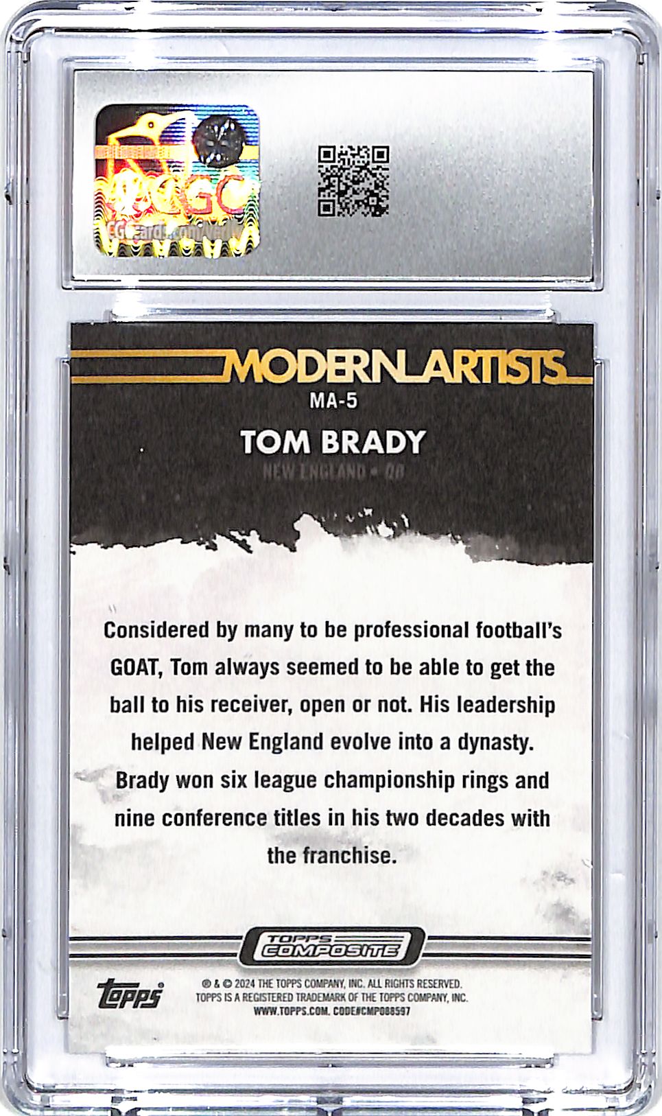 2023 Topps Composite Tom Brady Modern Artists CGC 10 Patriots
