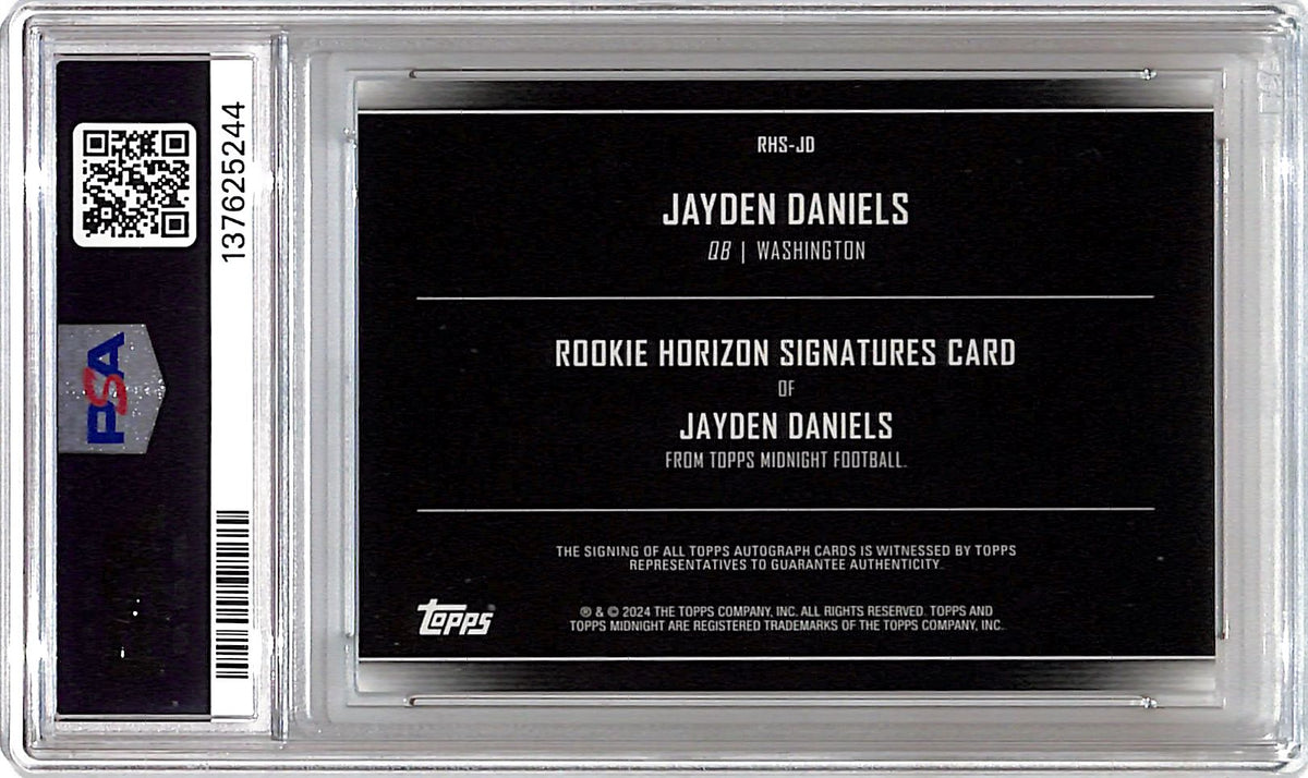 2024 Topps Midnight Jayden Daniels Auto Autograph Rookie RC Twilight PSA 9 /99