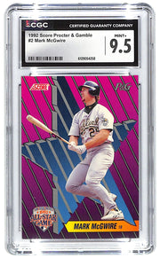 1992 Mark McGwire Score Procter & Gamble #2 CGC Mint Plus 9.5