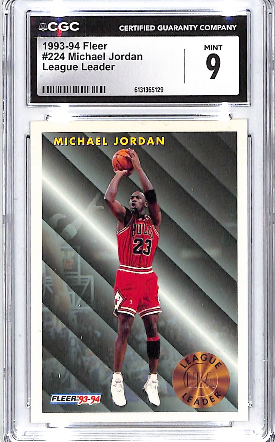 1993-94 Michael Jordan Fleer League Leaders #224 CGC Mint 9