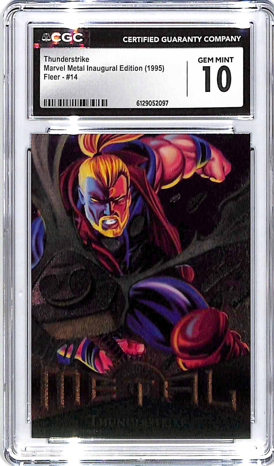 1995 Thunderstrike Fleer Marvel Metal Inaugural Edition #14 CGC Gem Mint 10