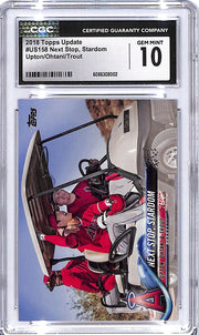 2018 Topps Update Shohei Ohtani Next Step Stardom Mike Trout Rookie RC CGC 10 Angels