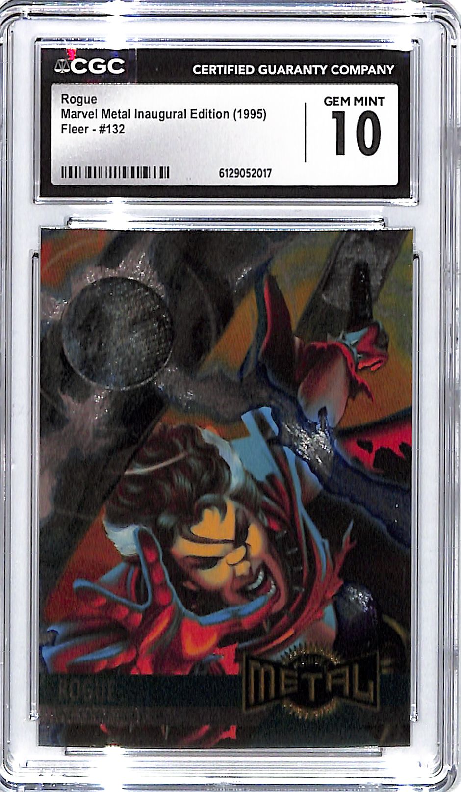 1995 Rouge Fleer Marvel Metal Inaugural Edition #132 CGC Gem Mint 10