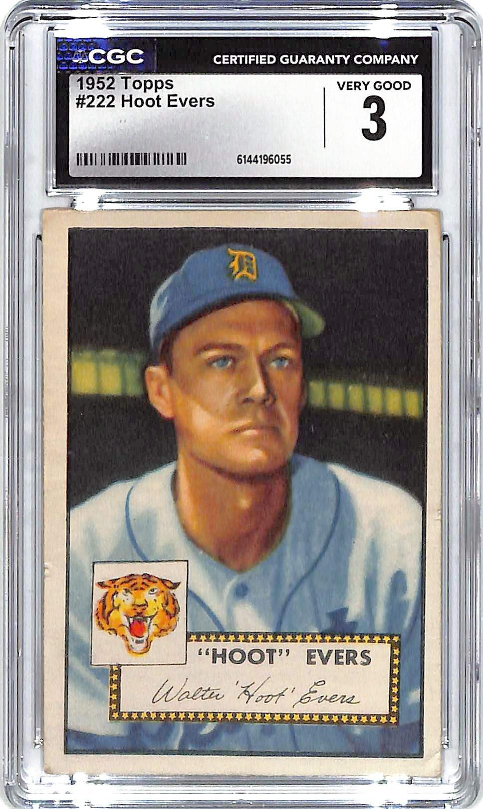 1952 Hoot Evers Topps #222 CGC Very Good 3
