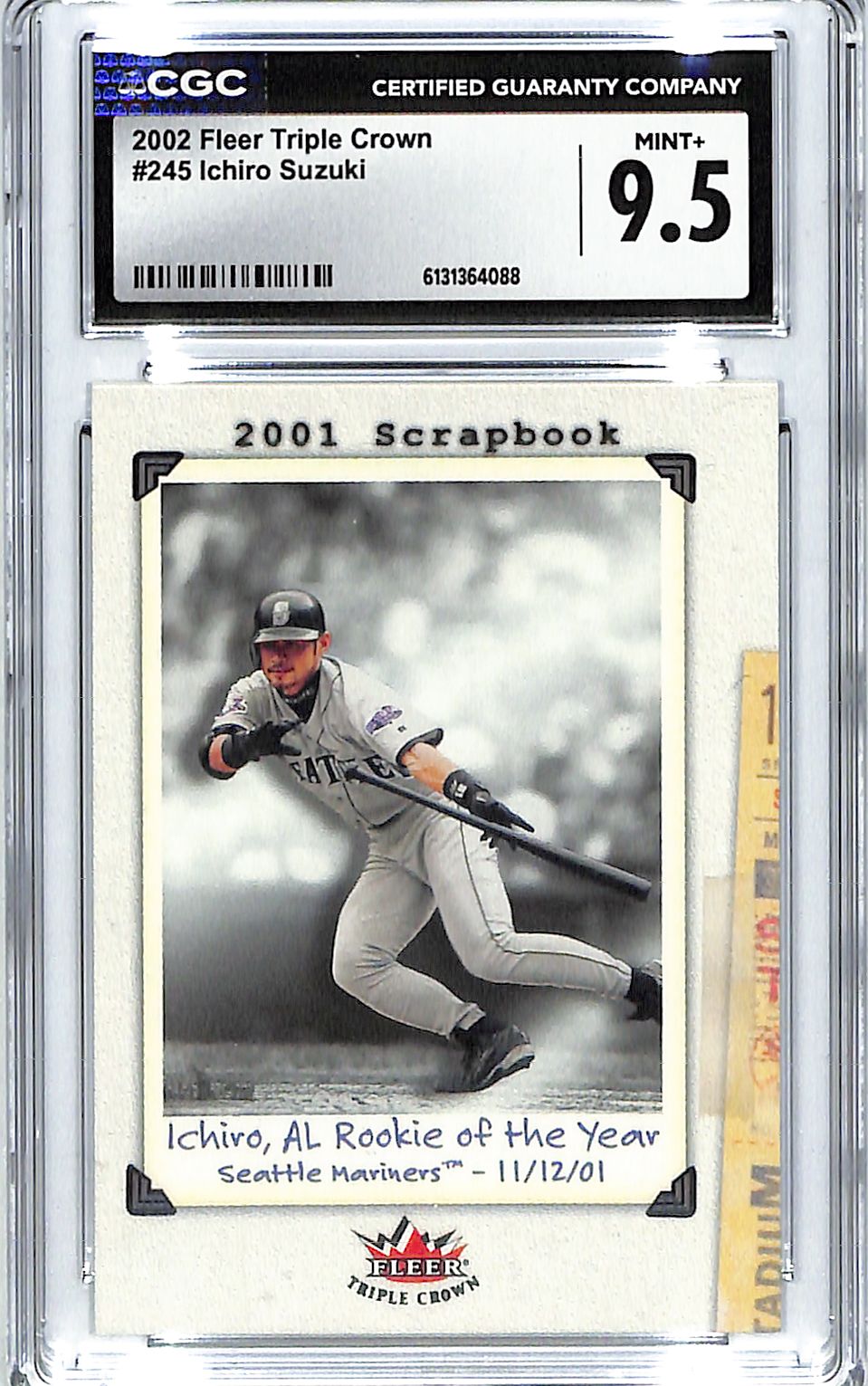 2002 Ichiro Suzuki Fleer Triple Crown #245 CGC Mint Plus 9.5