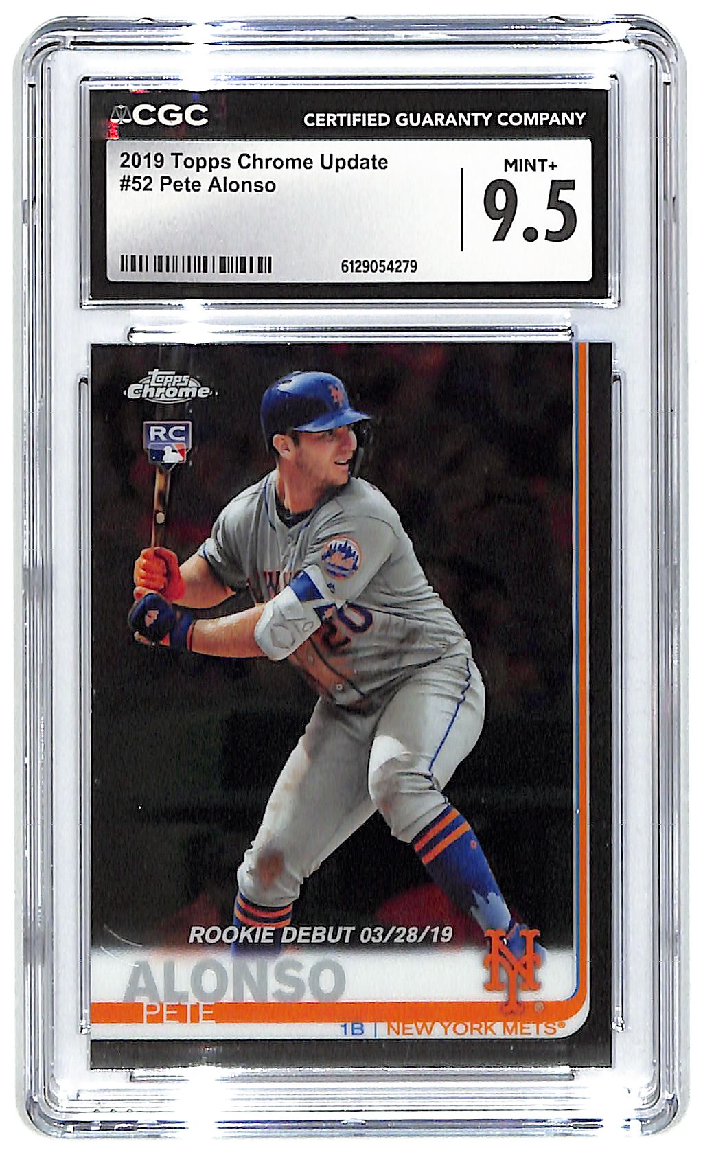 2019 Pete Alonso Topps Chrome Update #52 CGC Mint Plus 9.5