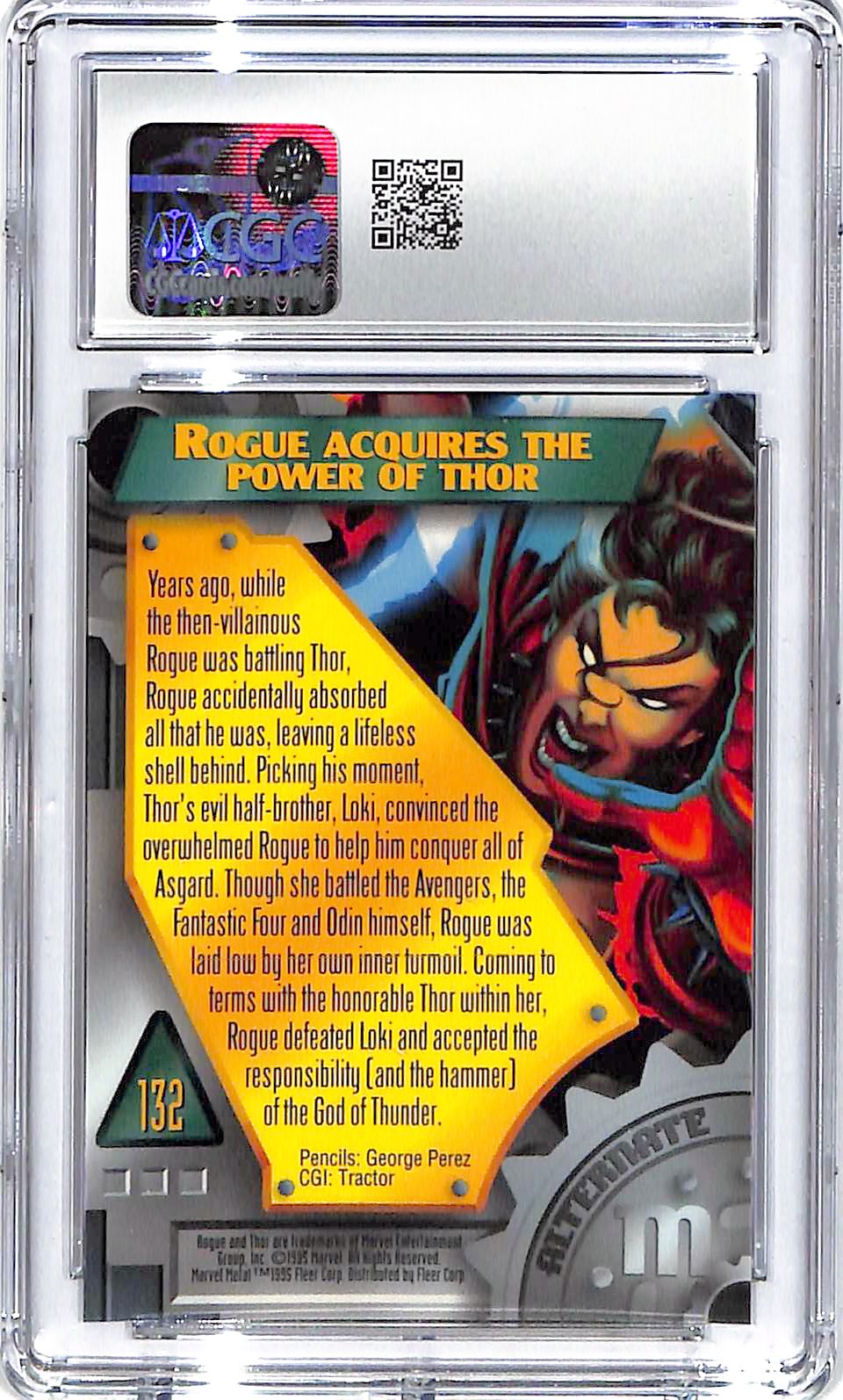 1995 Rouge Fleer Marvel Metal Inaugural Edition #132 CGC Gem Mint 10