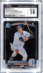 2025 Kevin McGonigle Bowman Chrome Prospects #BCP-79 CGC Gem Mint 10