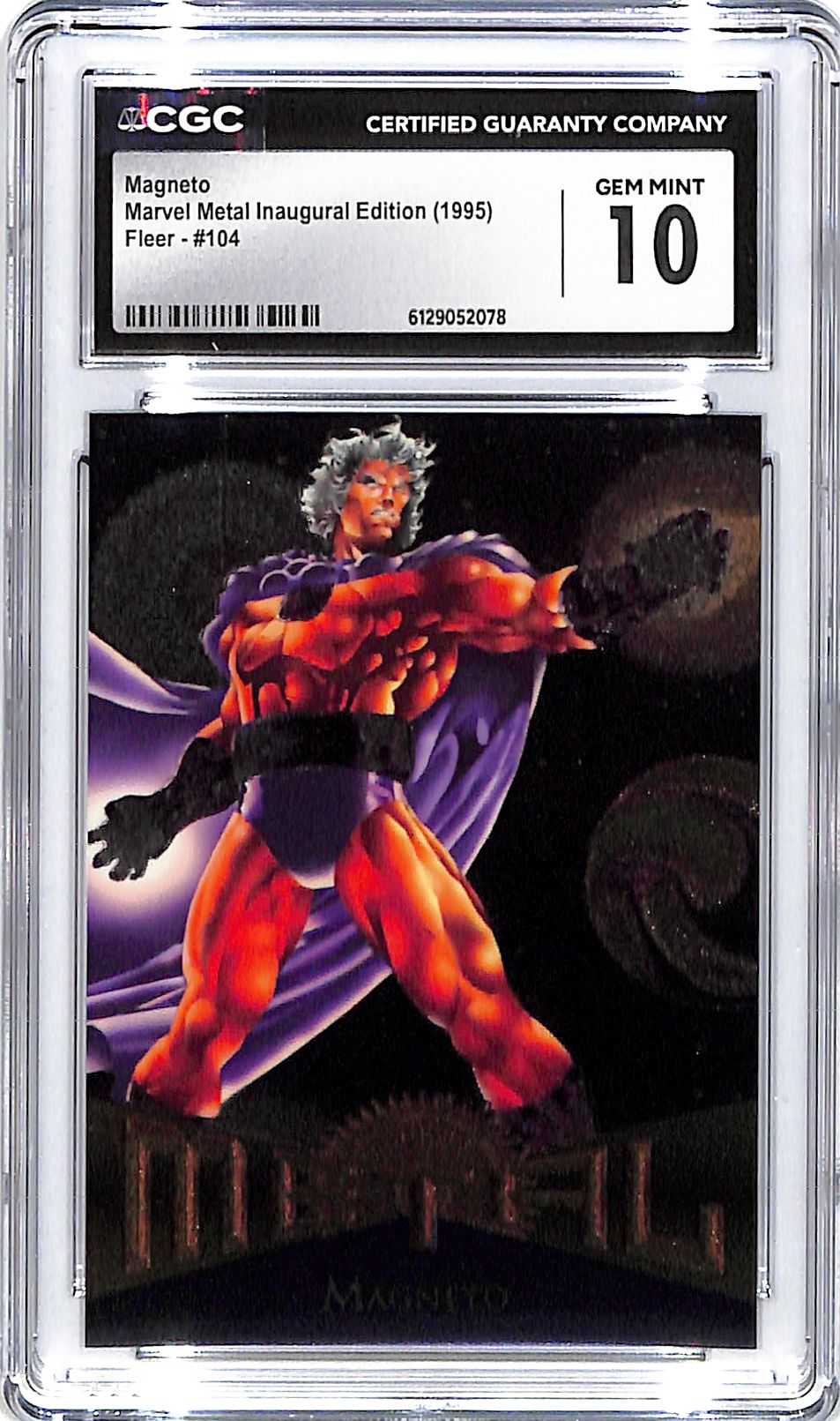 1995 Magneto Fleer Marvel Metal Inaugural #104 CGC Gem Mint 10