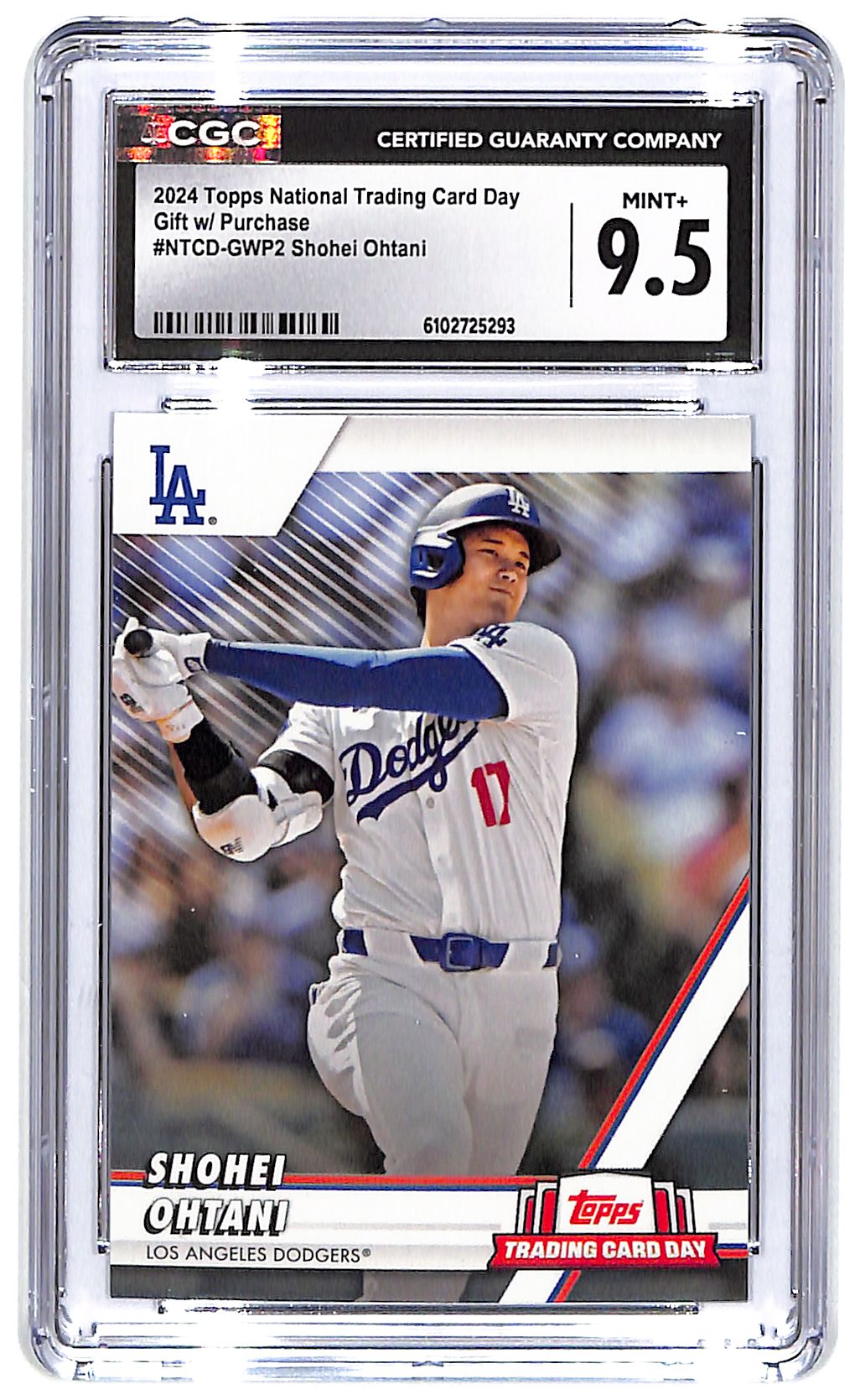 2024 Shohei Ohtani Topps National Trading Card Day #NTCD-GWP2 CGC Mint Plus 9.5