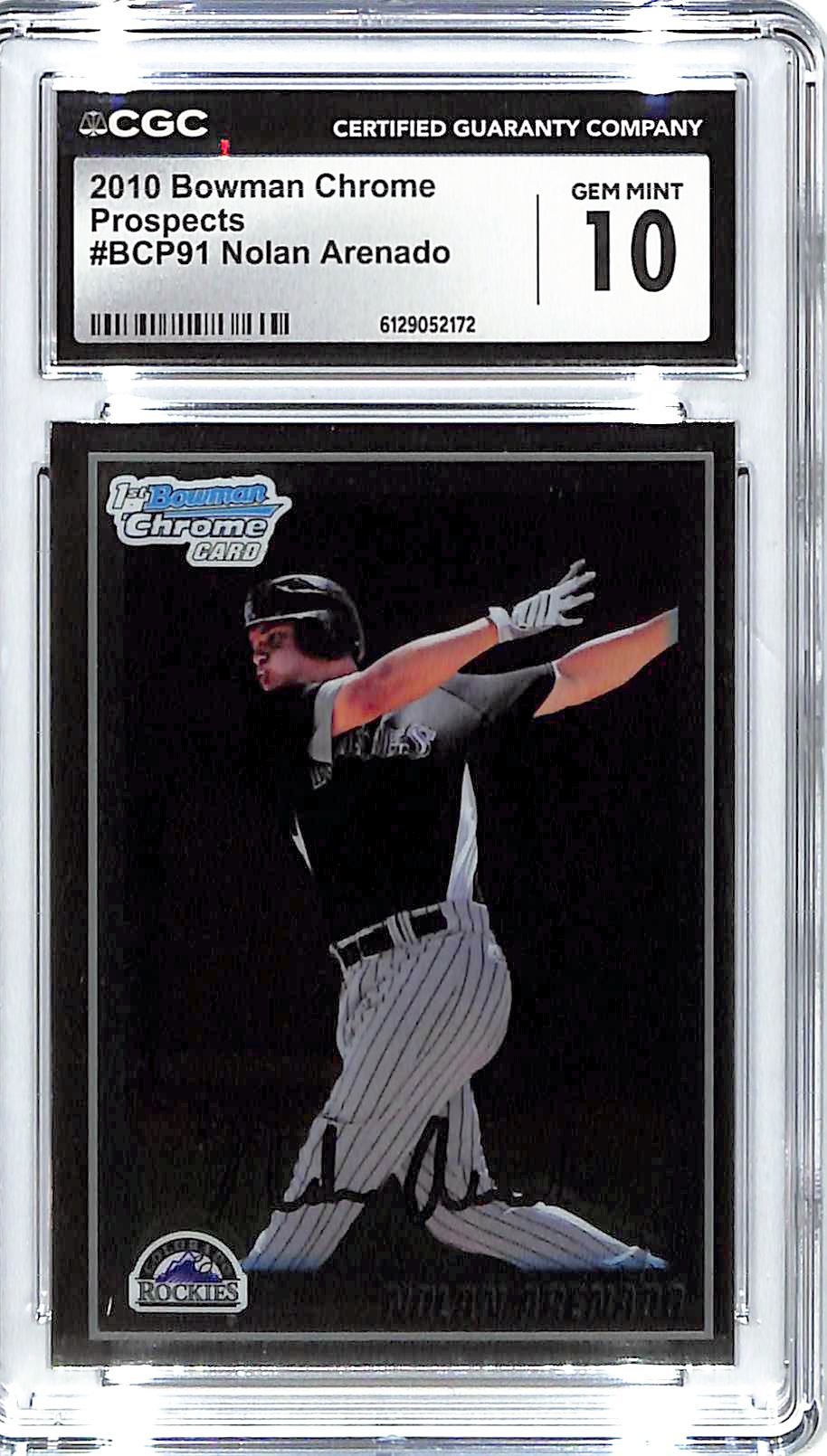 2010 Nolan Arenado Bowman Chrome Prospects #BCP91 CGC Gem Mint 10