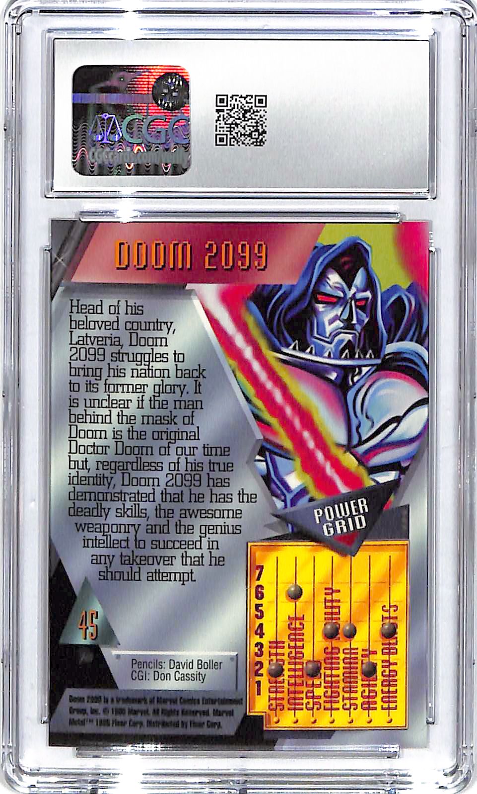1995 Doom 2099 Fleer Marvel Metal Inaugural #45 CGC Gem Mint 10