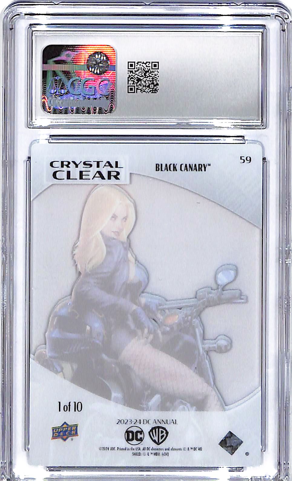 2025 Black Canary DC Annual 2023-24 Upper Deck Crystal Clear #59 Gem Mint 10