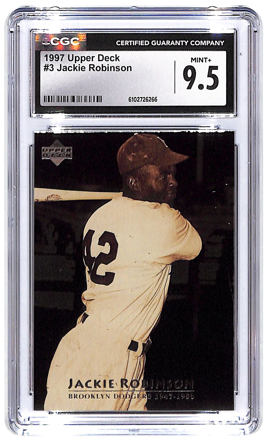1997 Jackie Robinson Upper Deck - #3 CGC Mint Plus 9.5