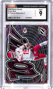 2024 Zenith Patrick Mahomes Zoom Red /99 CGC 9 Chiefs
