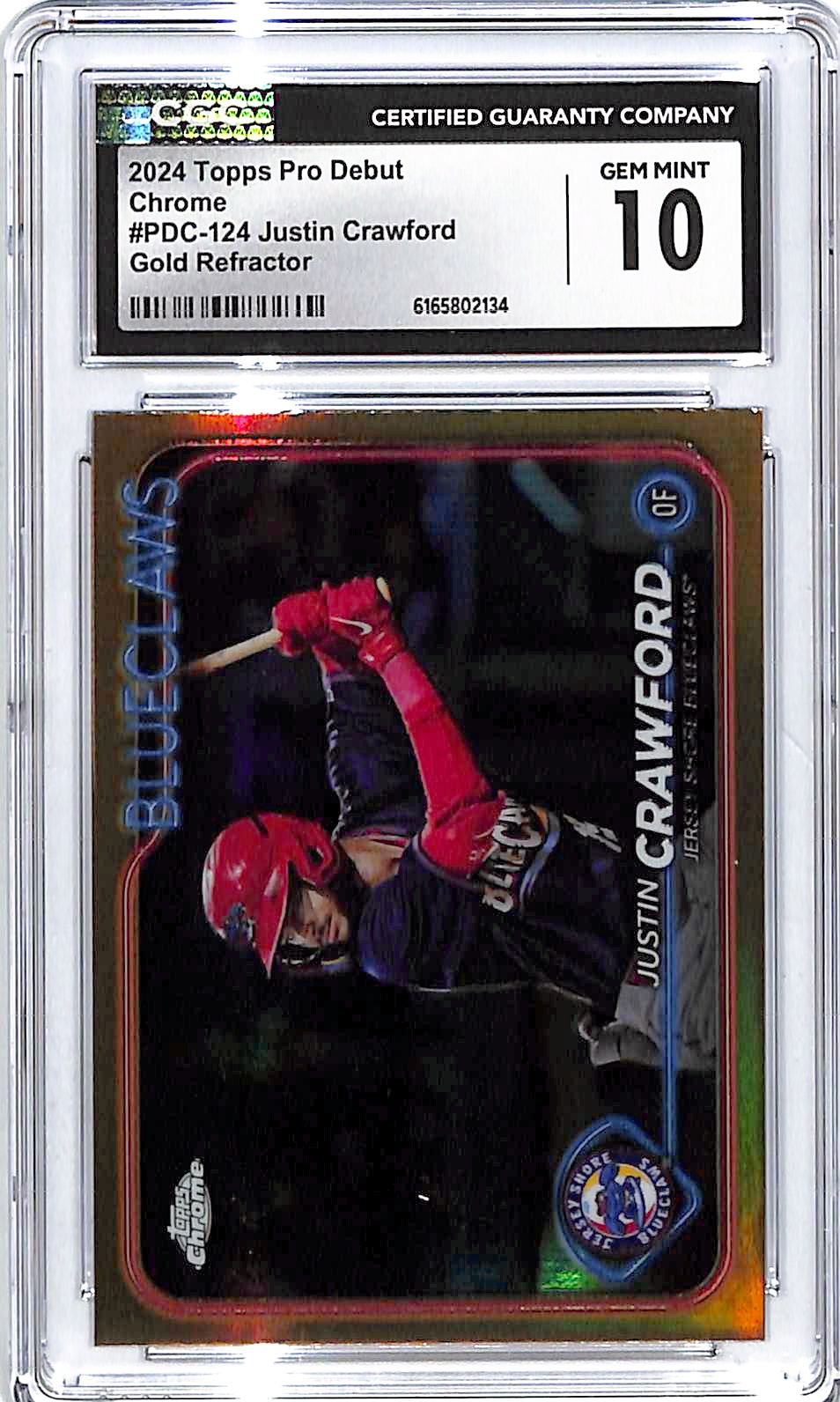 2024 Topps Pro Debut Chrome Justin Crawford Gold Refractor /50 CGC 10 Phillies
