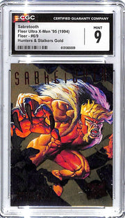 1994 Sabretooth Fleer Ultra X-Men '95 #6/9 Hunters & Stalkers Gold CGC Mint 9