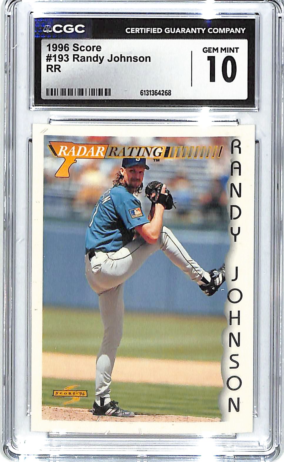 1996 Randy Johnson Score Radar Rating #193 CGC Gem Mint 10