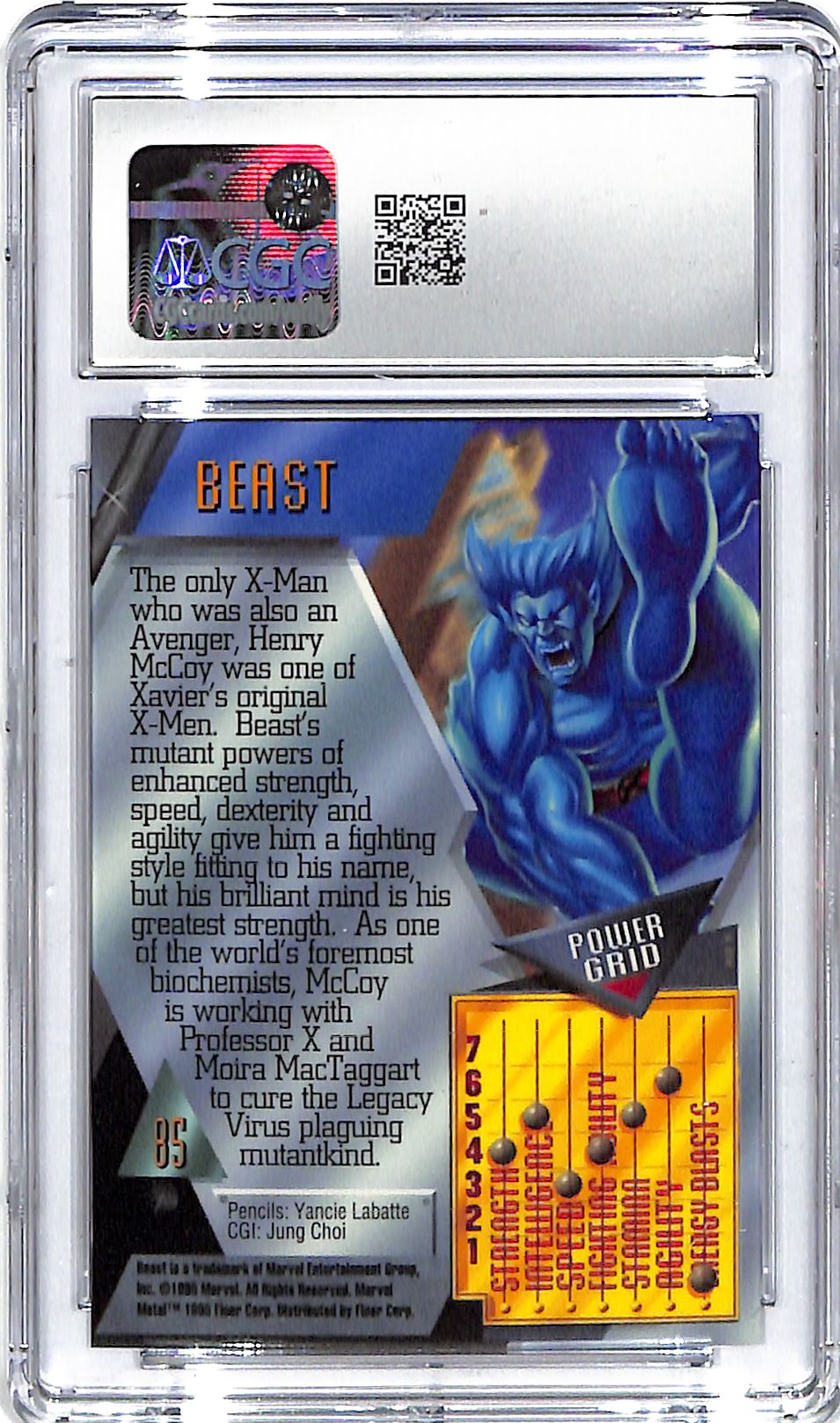 1995 Beast Fleer Marvel Metal Inaugural #85 CGC Gem Mint 10