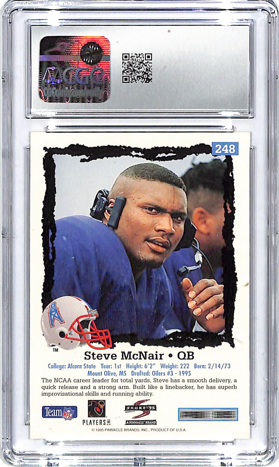 1995 Steve McNair Score (RC) #248 CGC Gem Mint 10