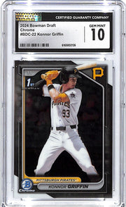 2024 Bowman Draft Chrome Konnor Griffin Rookie RC CGC 10 Pirates