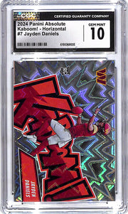2024 Absolute Jayden Daniels Horizontal Kaboom Rookie RC #7 CGC 10 Commanders