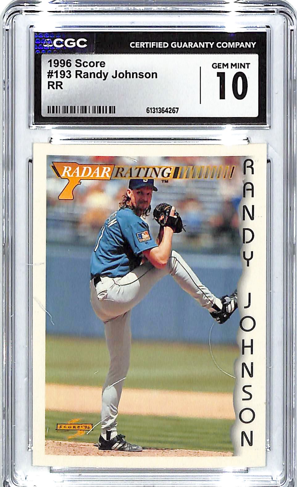 1996 Randy Johnson Score Radar Rating #193 CGC Gem Mint 10