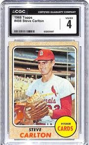 1968 Steve Carlton Topps #408 CGC Very Good 4