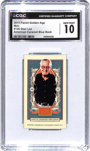 2013 Stan Lee Panini Golden Age Mini American Caramel Blue Back CGC Gem Mint 10