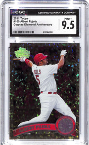 2011 Albert Pujols Topps Cognac Diamond Anniversary #100 CGC Mint Plus 9.5