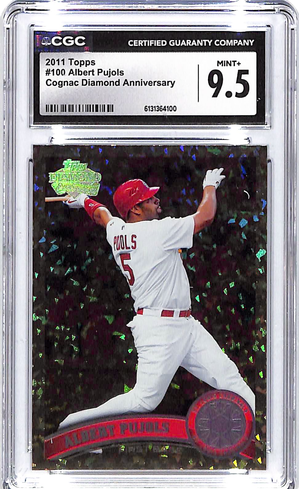 2011 Albert Pujols Topps Cognac Diamond Anniversary #100 CGC Mint Plus 9.5