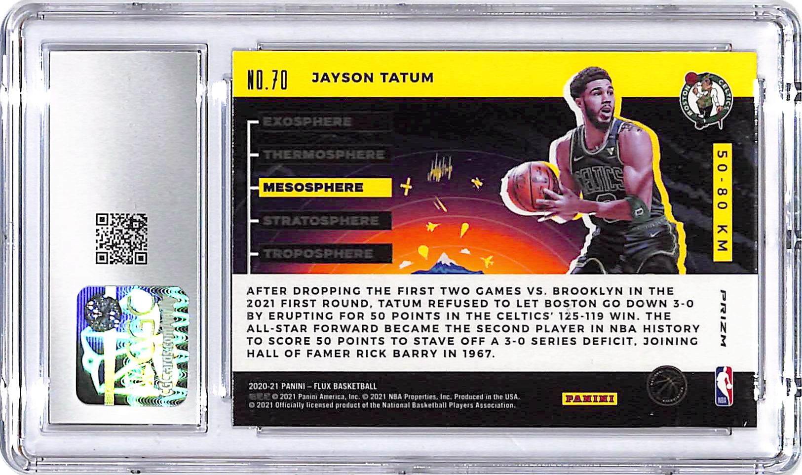 2020-21 Flux Jayson Tatum Mesosphere CGC 10 Celtics