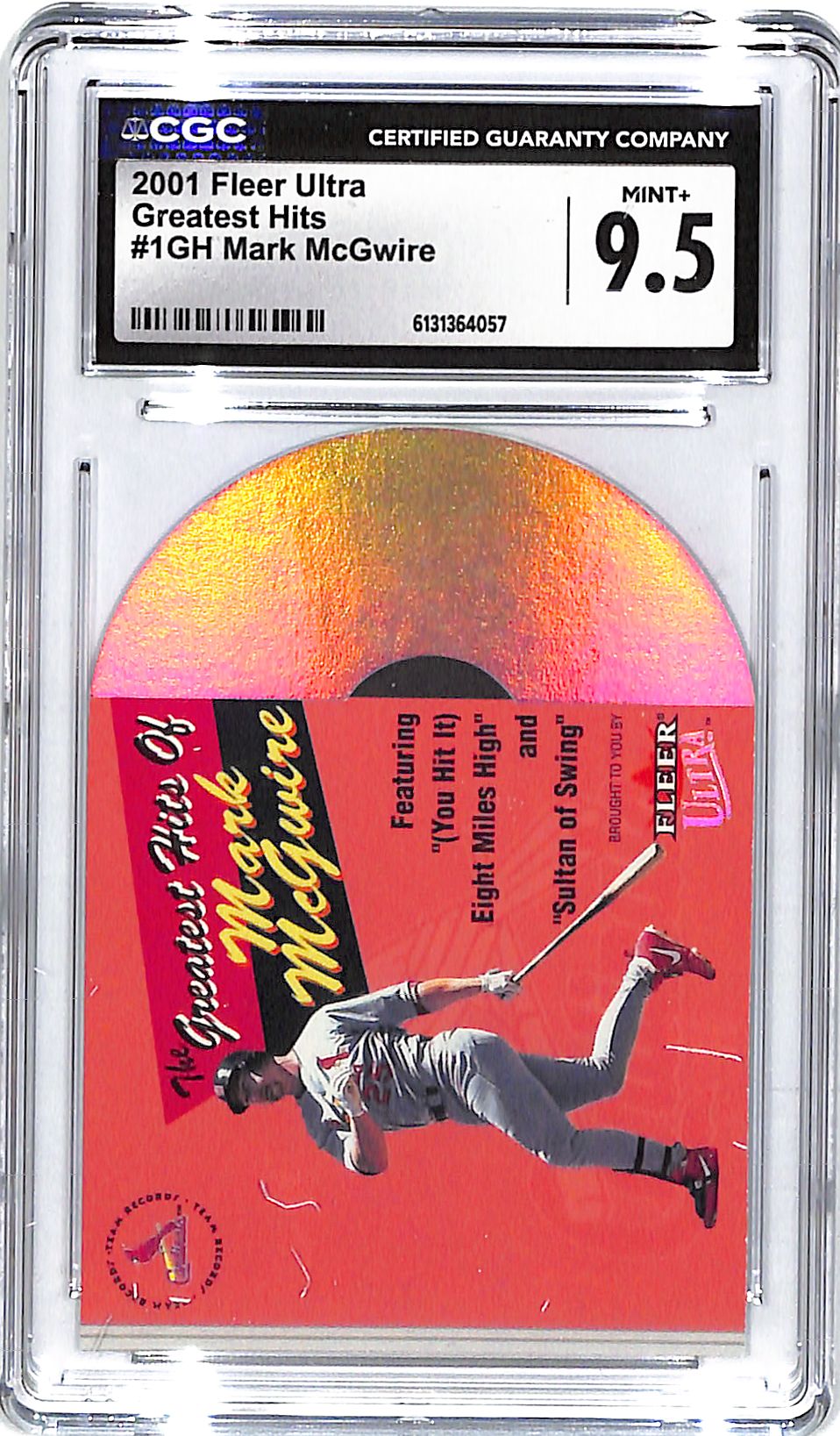 2001 Mark McGwire Fleer Ultra Greatest Hits #1GH CGC Mint Plus 9.5